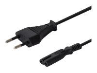 SAVIO Europlug (strøm CEE 7/16) (male) - 2 pin strøm Sort 3m Strømkabel