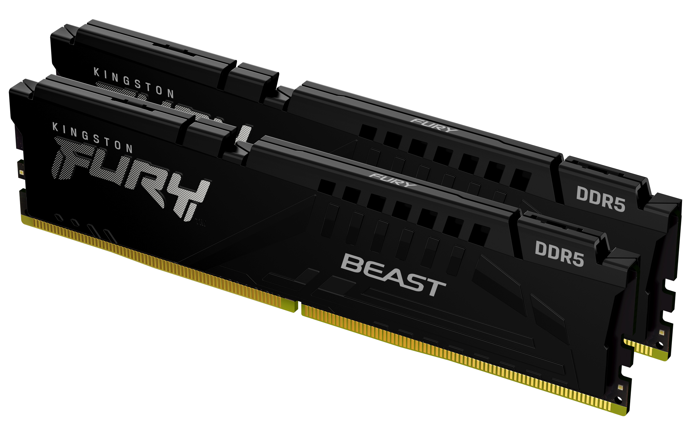Kingston FURY Beast - DDR5 - sæt - 16 GB: 2 x 8 GB - DIMM 288-PIN - 6000 MT/s / PC5-48000 - CL36 - 1.35 V - ikke bufferet - on-die ECC - sort
