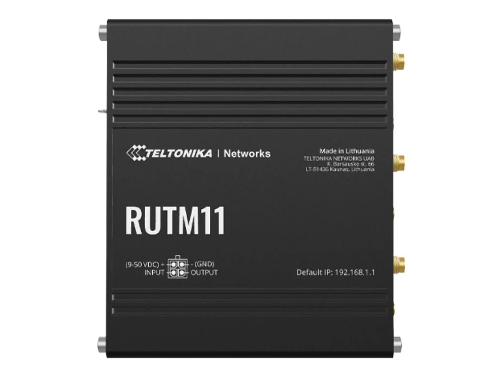 Teltonika RUTM11 - Trådløs router - WWAN 4-port switch - 1GbE, PPP - Wi-Fi 5 - Dual Band - 3G, 4G - DIN monterbar på skinne, væg-monterbar, overflademonterbar