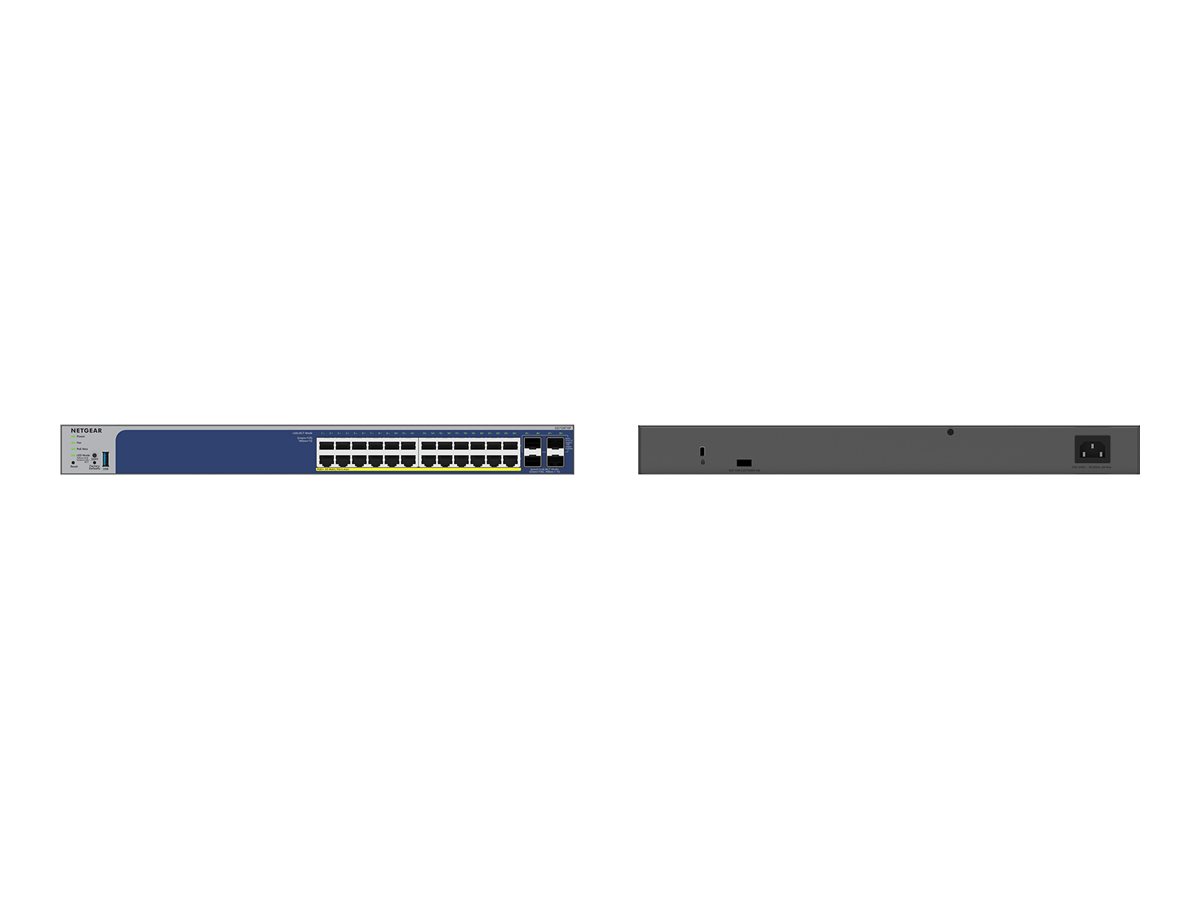 Netgear Smart GS728TXUP - v3 - switch - 24 ports - smart - rack-mountable