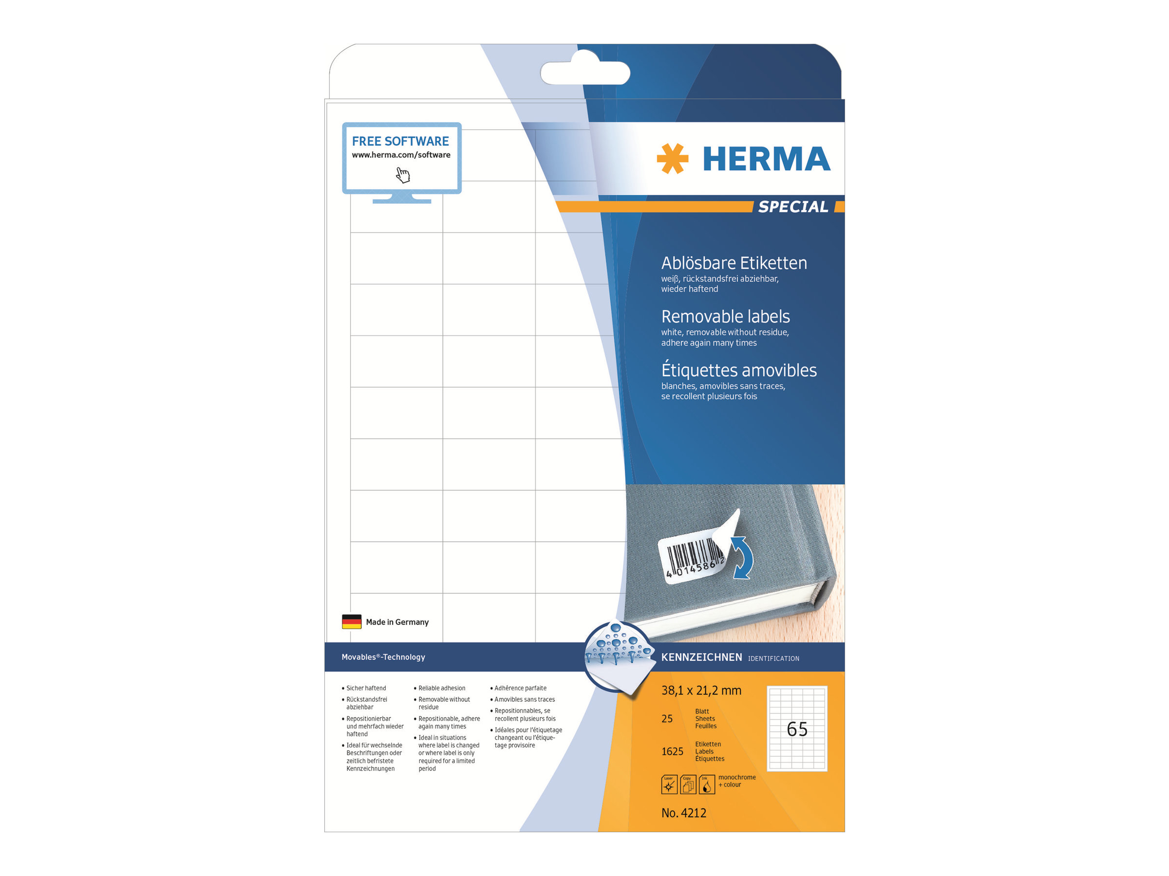 HERMA Special Etiketter 38.1 x 21.2 mm 1625etikette(r)