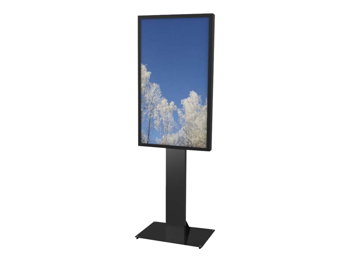 HI-ND Floorstand Glass Universal 49"- 65" - stand - for LCD display - Maks - Maks størrelse 65"