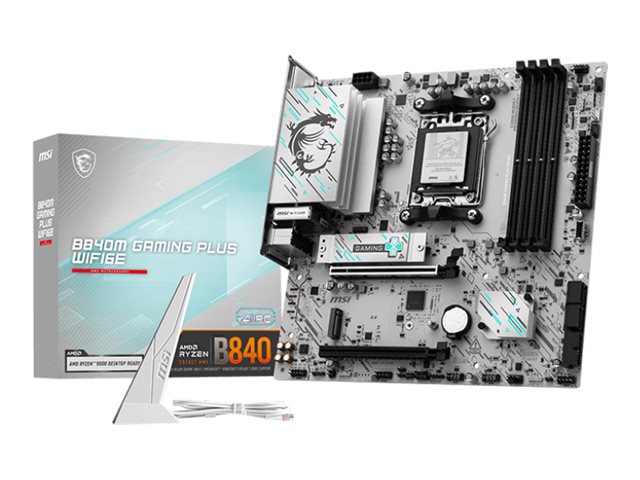 MSI B840M GAMING PLUS WIFI6E Bundkort - AMD B840 - AMD AM5 socket - DDR5 RAM - Micro-ATX