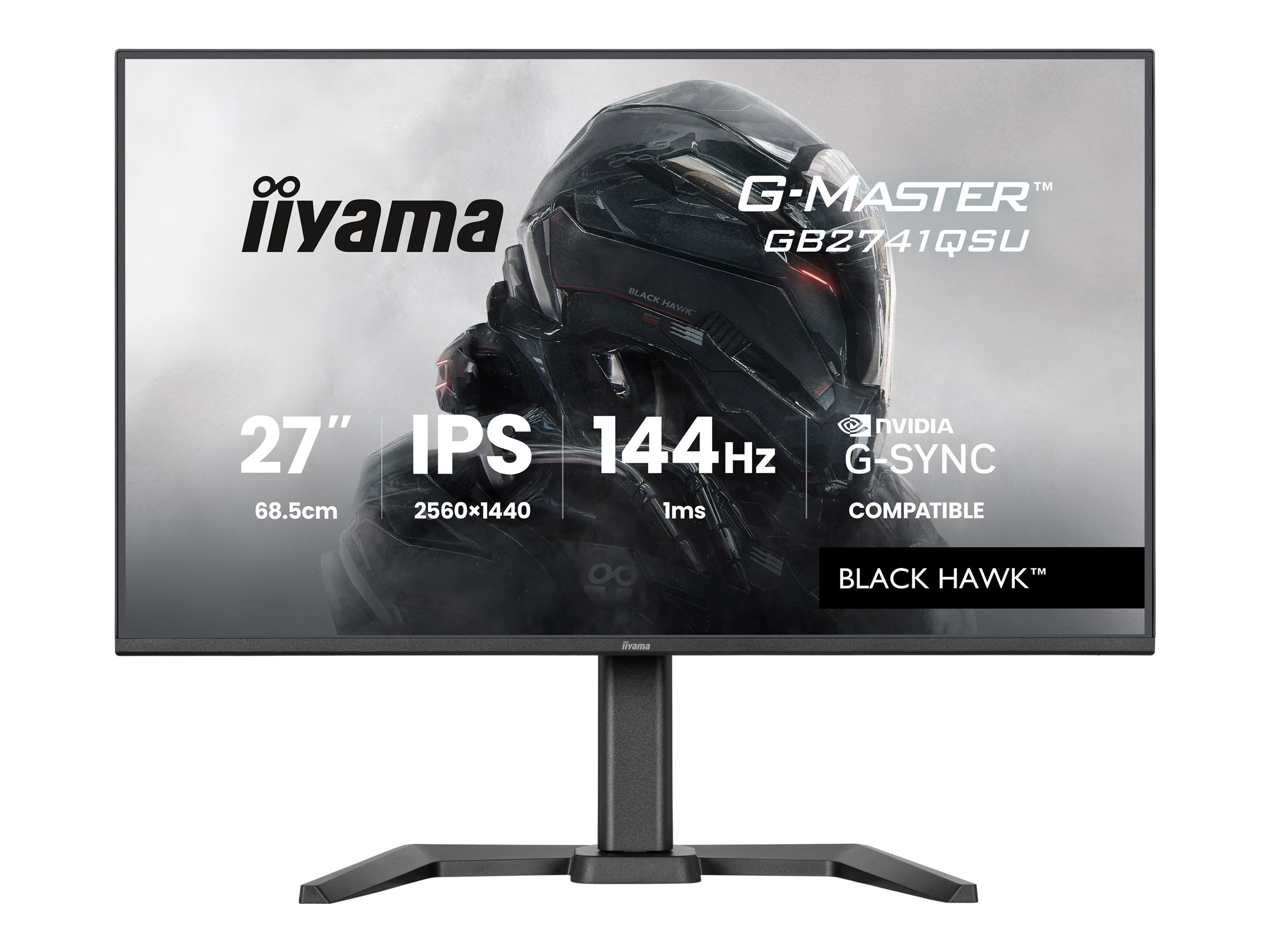 iiyama G-MASTER Black Hawk GB2741QSU-B1 27" IPS 2560 x 1440 (2K) HDMI DisplayPort 144Hz