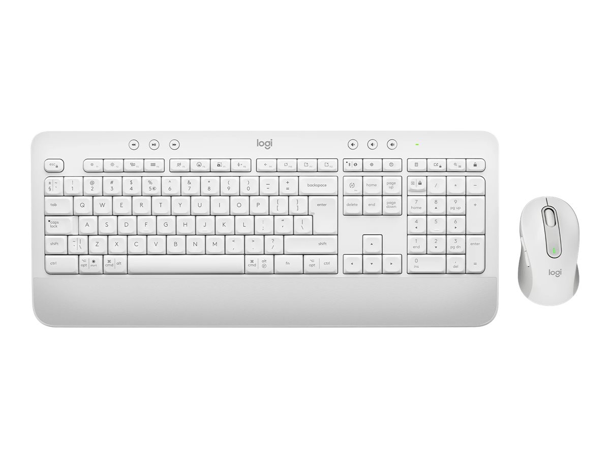 Logitech Signature MK650 Combo for Business - Sæt med mus og tastatur - trådløs - Bluetooth LE - QWERTY - US International - off-white