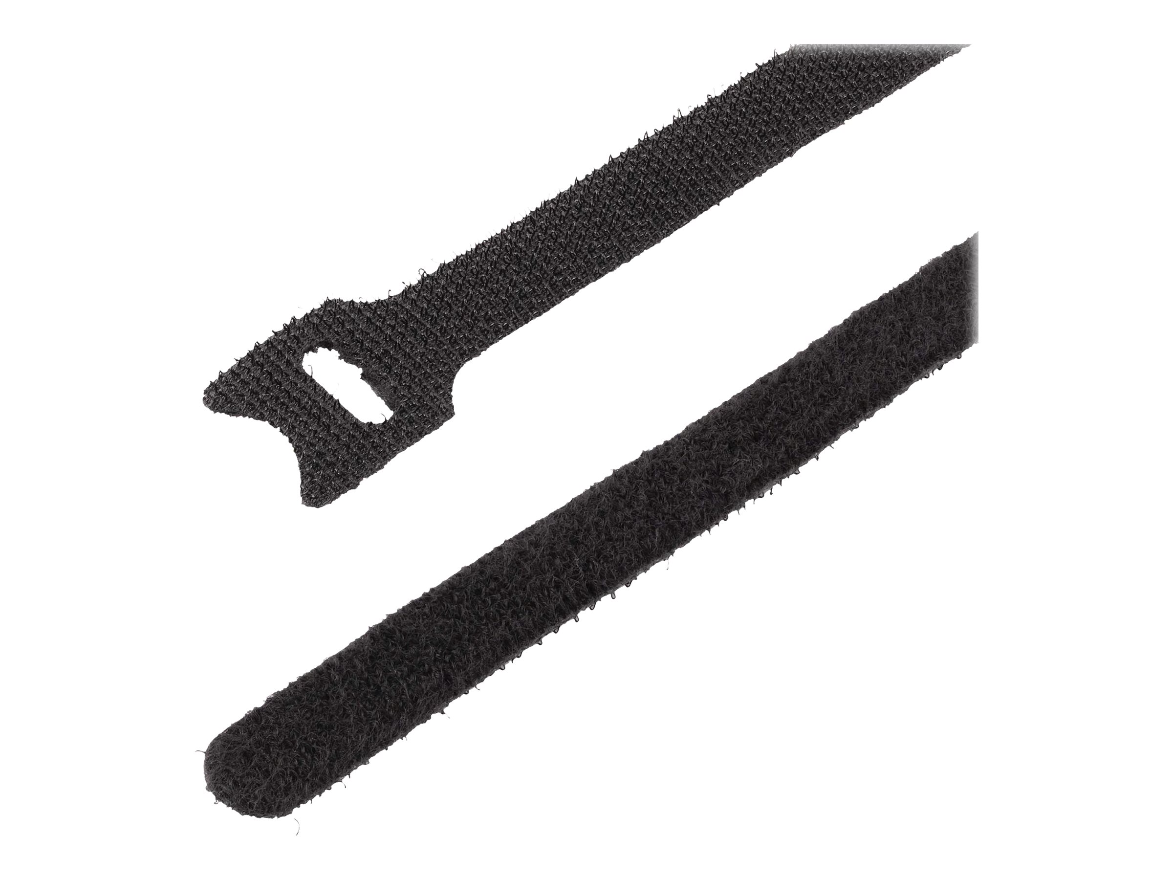 StarTech.com 6in Hook and Loop Cable Ties, 50 Pack, Black, Reusable Cable Straps, Adjustable and Flexible, Cord Organizer Tie/Wraps for Professional