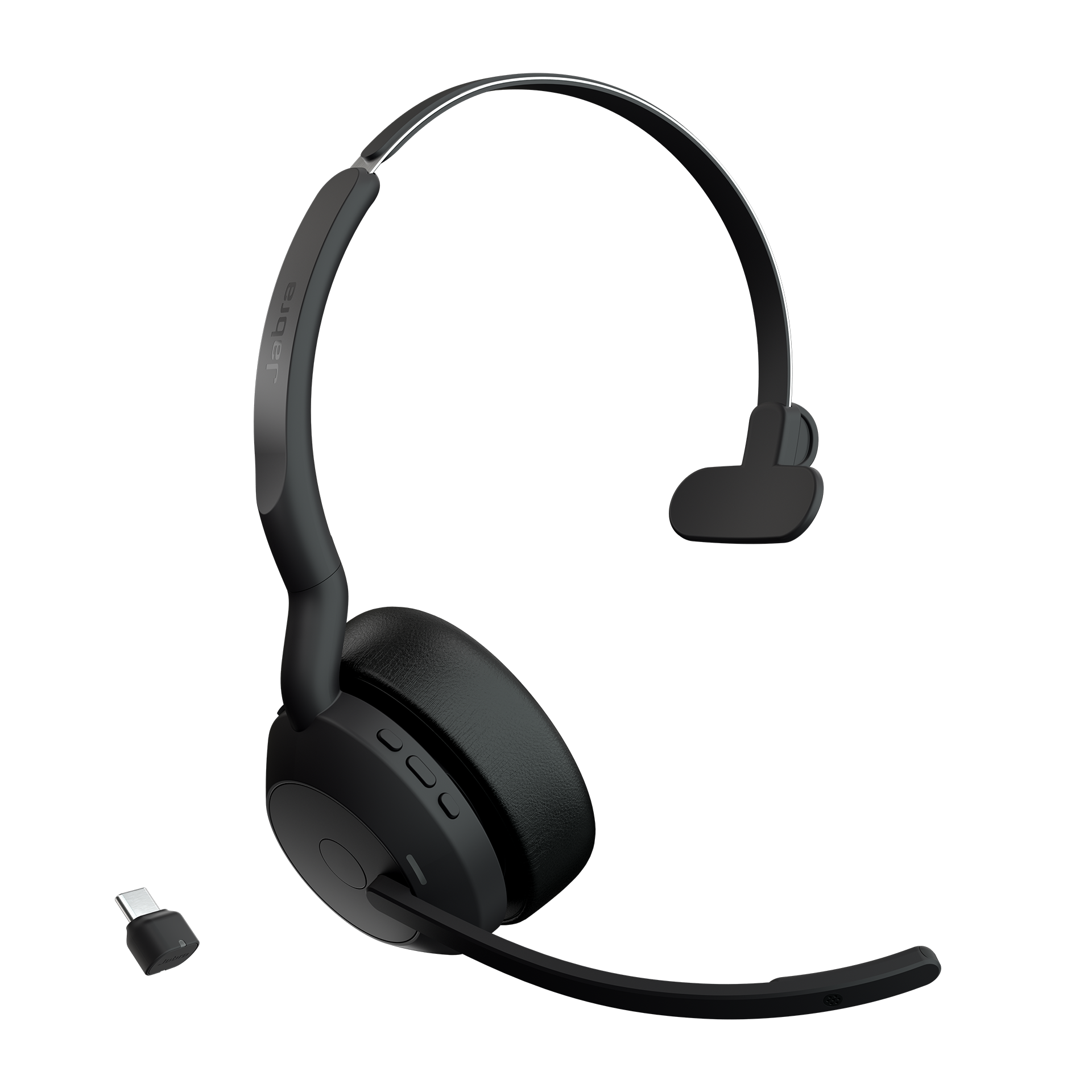 Jabra Evolve2 55 UC Mono Trådløs Høretelefoner Sort