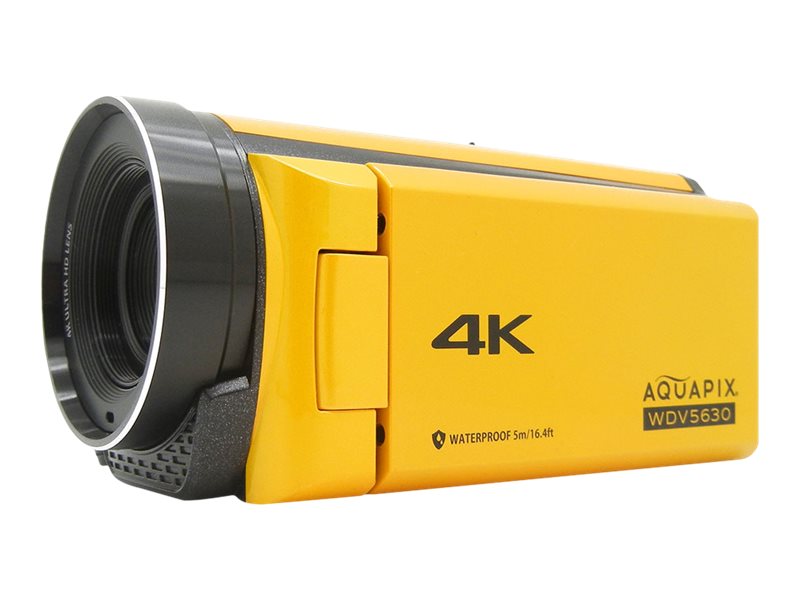 Easypix Aquapix WDV5630 - Videokamera - 4K / 30 fps - 13.0 MP - flashkort - undervands op til 5 m - gul