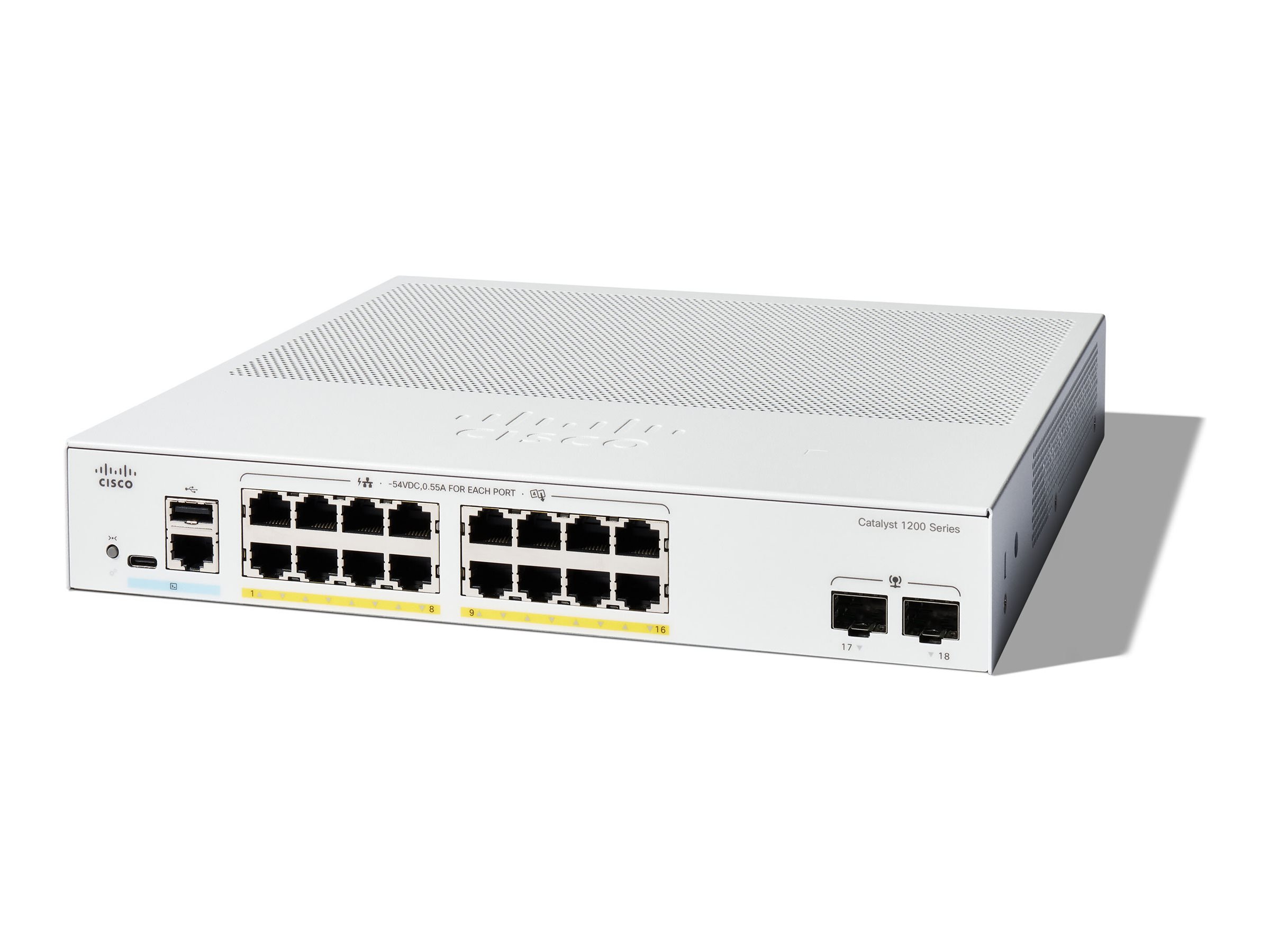 Cisco Catalyst 1200-16P-2G Switch 16-porte Gigabit Ethernet PoE+