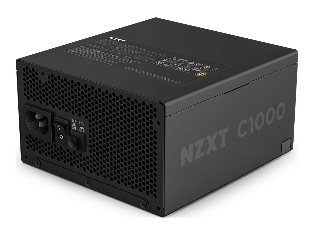 NZXT C-Series C1000 (2024) Black Strømforsyning - 1000 Watt - 135 mm - ATX 3.1 - 80 Plus Gold certified