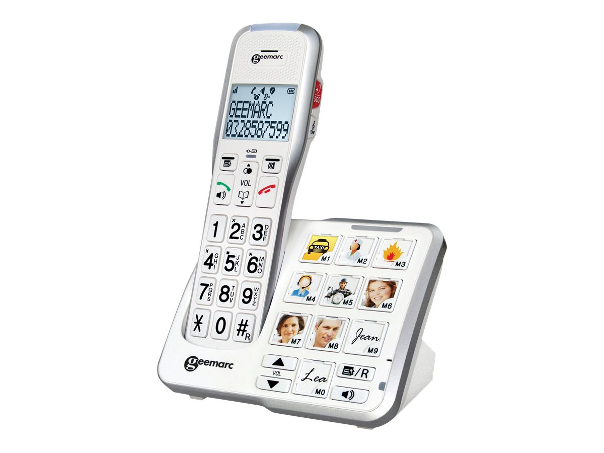 Geemarc AmpliDect 595 Photo Trådløs telefon Ingen nummervisning Hvid