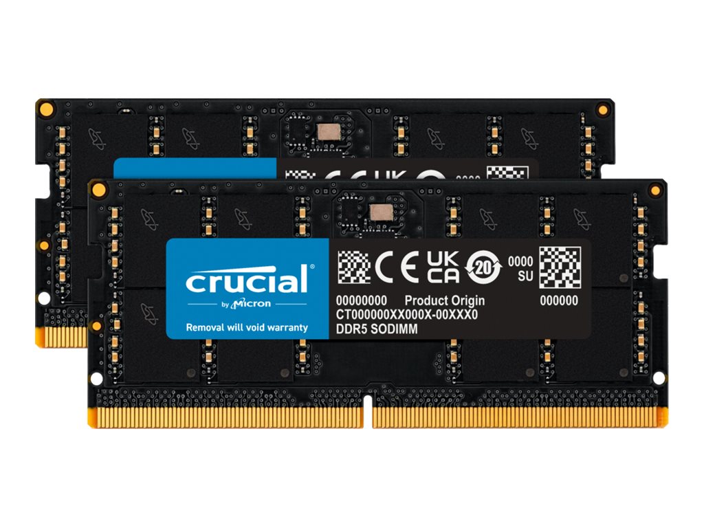 Crucial DDR5 SDRAM 128GB kit 2800MHz On-die ECC SO DIMM 262-PIN