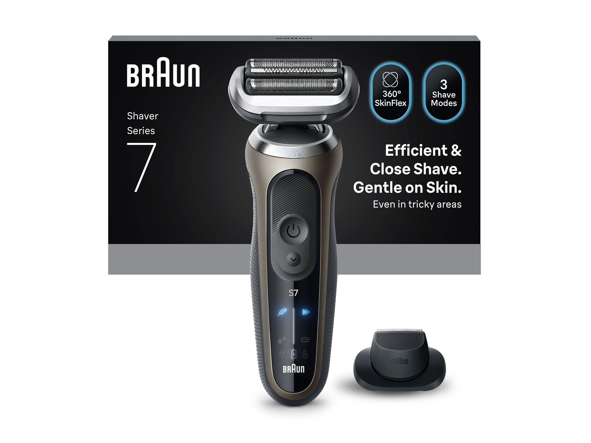 Braun Series 7 72-C1200s, Sort, Bronze, Rustfrit stål, Knapper, Normal, LED, Vekselstrøm/batteri, Lithium-Ion (Li-Ion)