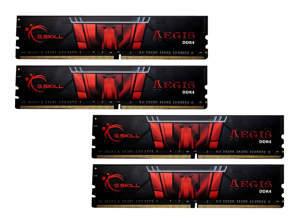 G.Skill AEGIS DDR4-3200 - 64GB - CL16 - Quad Channel (4 pcs) - Intel XMP - Sort