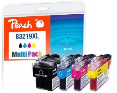 Peach PI500-245 blækpatroner - multipakke LC-3219XL, sort/cyan/magenta/gul