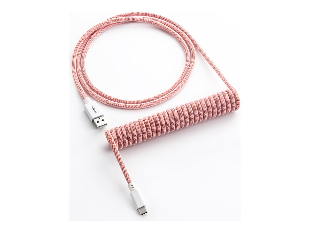 CableMod Classic Coiled Keyboard Cable USB-C to USB Type A, Orangesicle - 150cm USB Kabler - GEEKD.dk