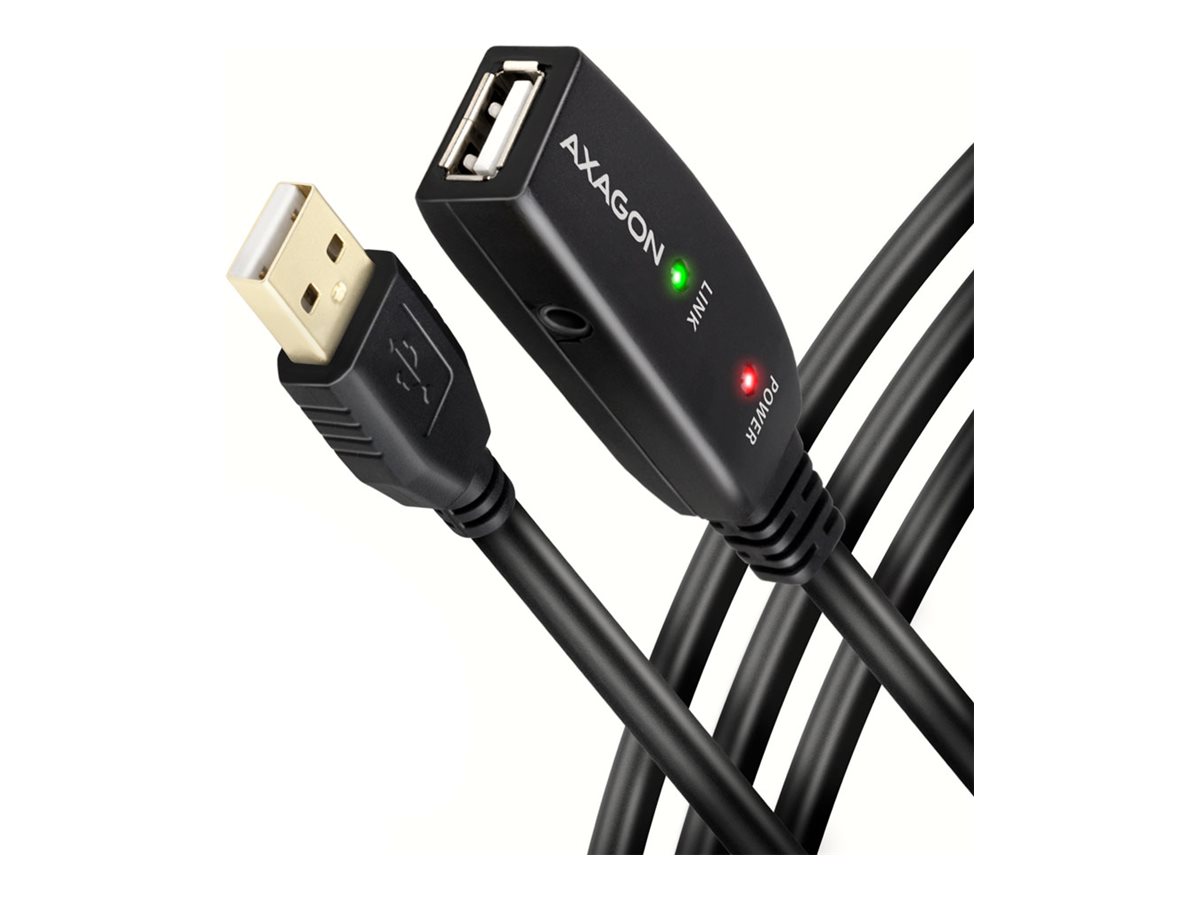 AXAGON - USB forlængerkabel - USB (han) til USB (hun) - USB 2.0 - 5 V - 15 m