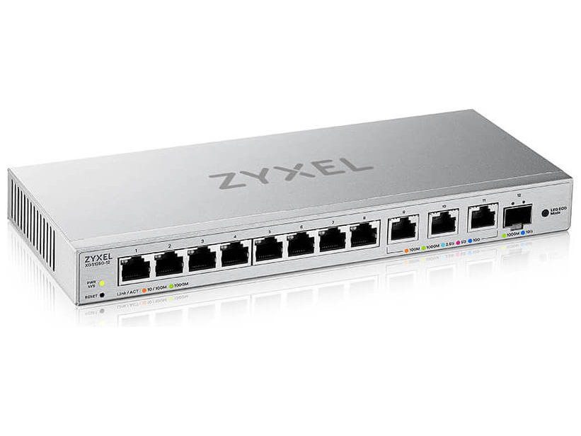 ZyXEL XGS1250-12 12-Port Web-Managed Multi-Gigabit Switch (3-Port 10G / 1-Port 10G SFP+)