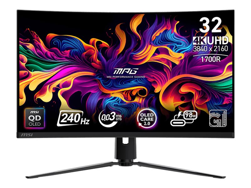 MSI MPG 321CURXDE QD-OLED 32" 3840 x 2160 (4K) HDMI DisplayPort USB-C 240Hz
