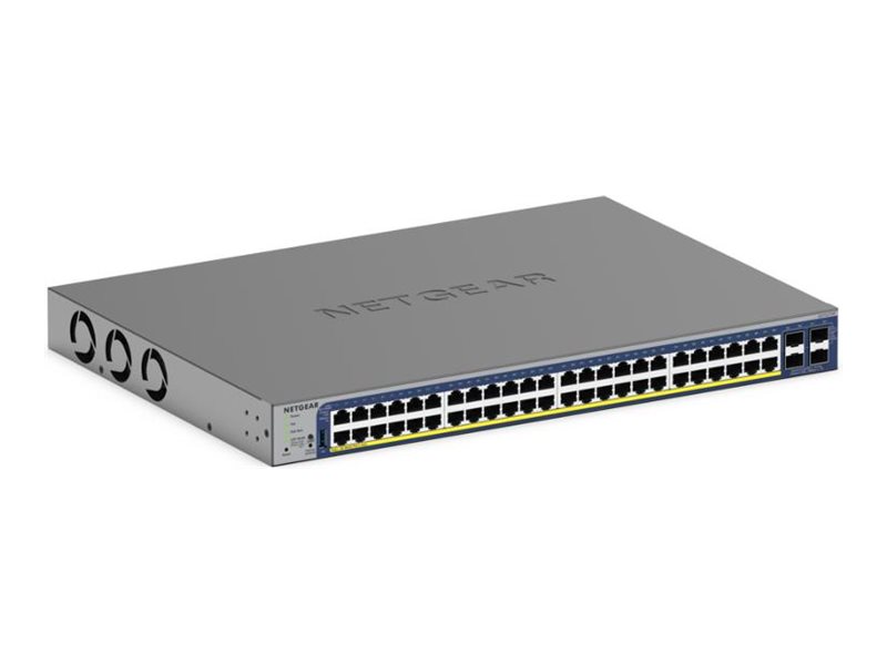 NETGEAR Smart S3300-52X - V3 - switch - L3 Lite - smart - 48 x 10/100/1000 + 4 x SFP+ - desktop, monterbar på stativ (380 W) - for P/N: AXM764-10000S, AXM765-10000S, G728TXPAV-10000S, G752TXPAV-10000S, GS752TXAV-10000S