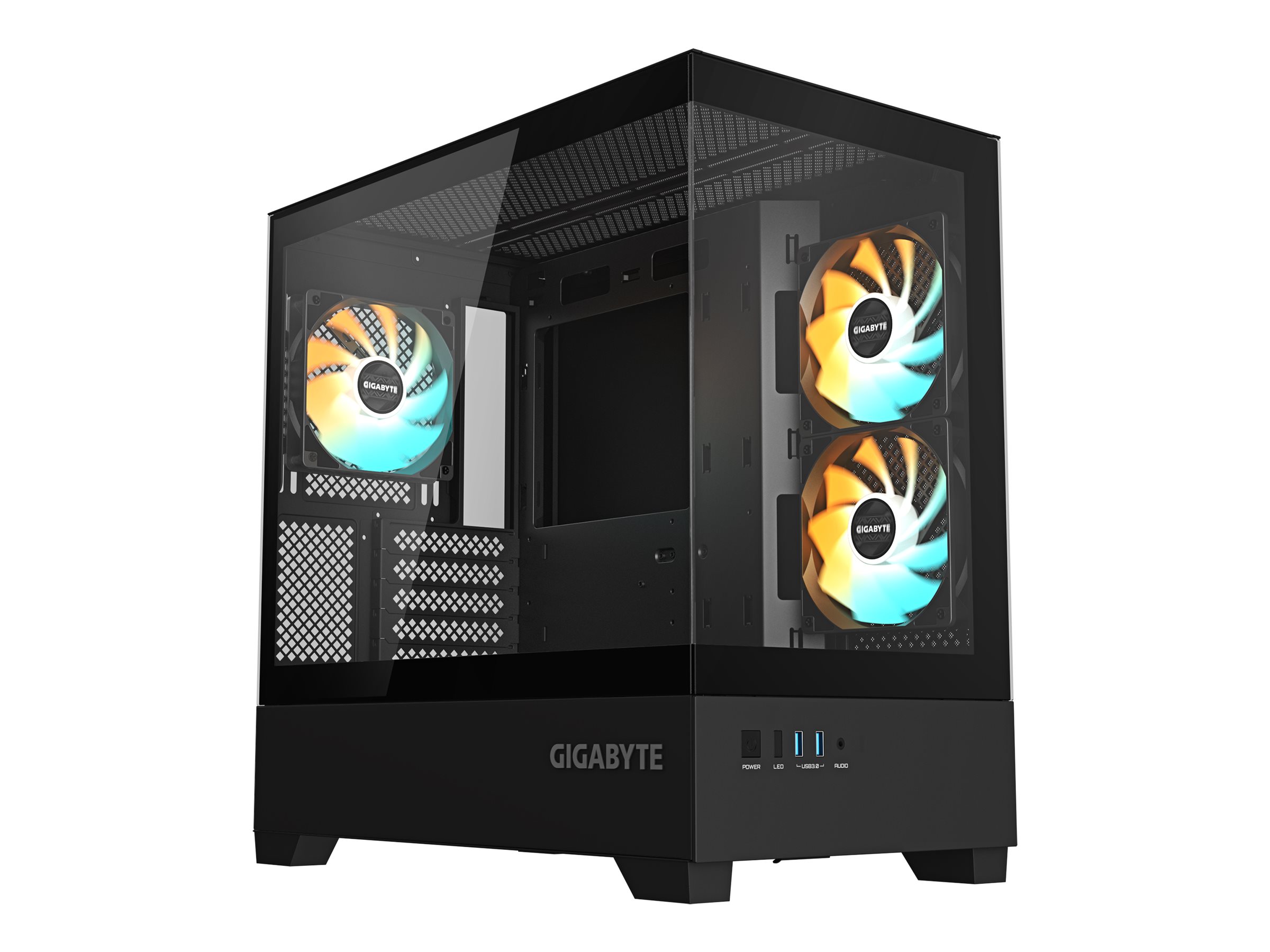GIGABYTE C201 PANORAMIC - Kabinet - Tower - Sort