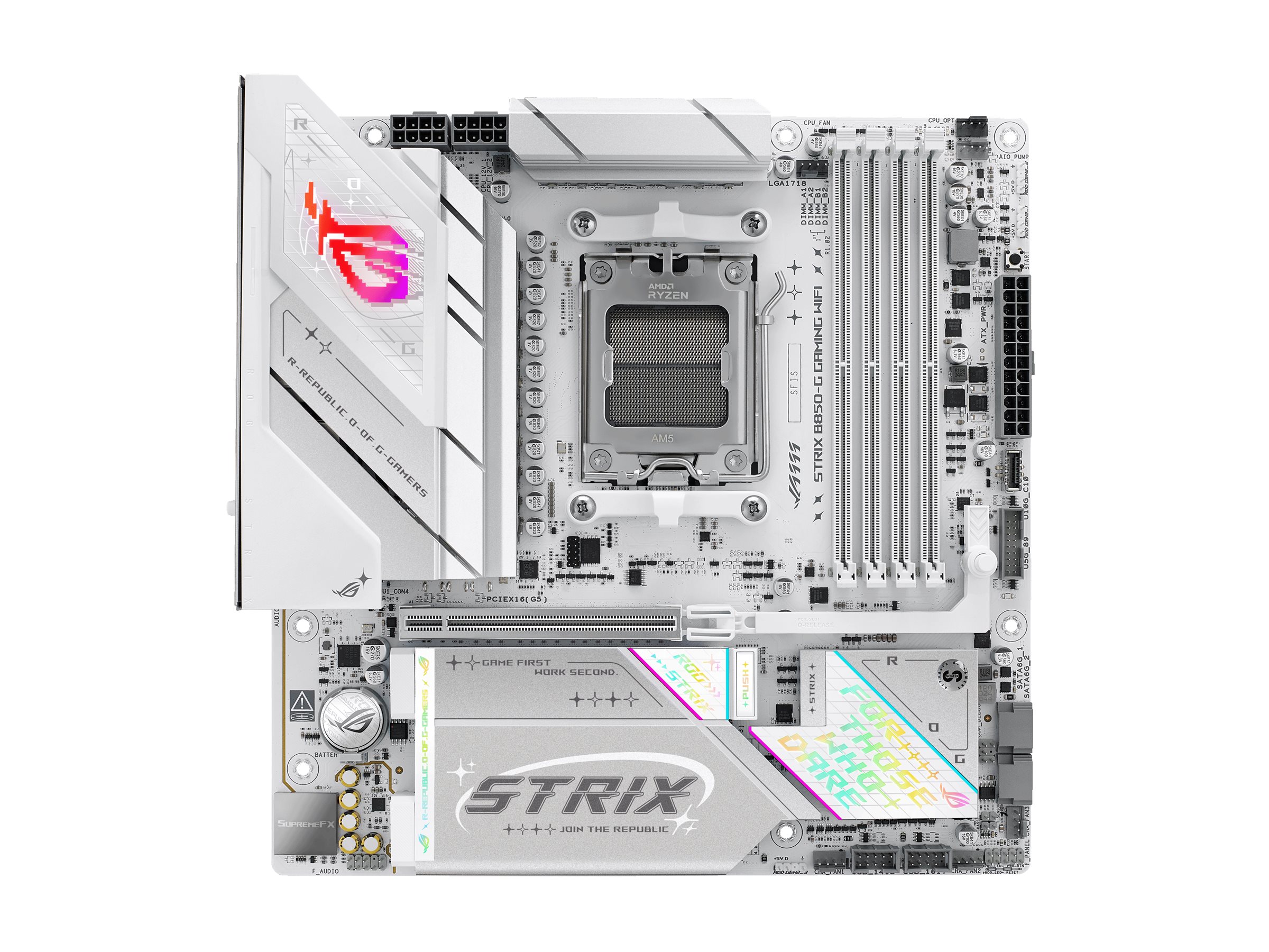 ASUS ROG STRIX B850-G GAMING WIFI Bundkort - AMD B850 - AMD AM5 socket - DDR5 RAM - Micro-ATX