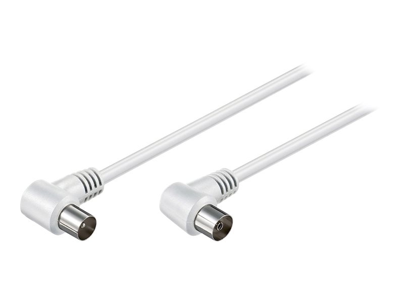 Goobay Vinkelt antennekabel ( koaksial-stik 90° > koaksial-hunstik 90°, 1.5 m