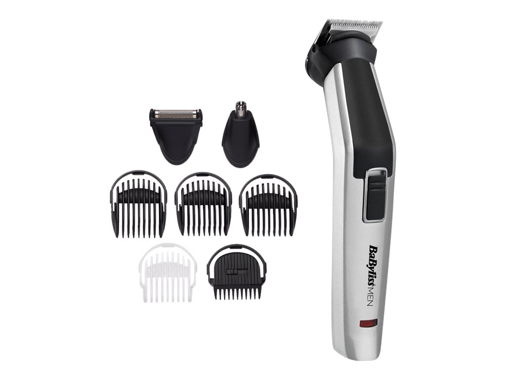 Hårtrimmer Babyliss 8-i-1 Titanium - sølv/sort, NiMH