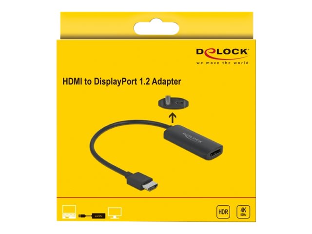 Delock Adapter HDMI-A male to DisplayPort female 4K 60 Hz