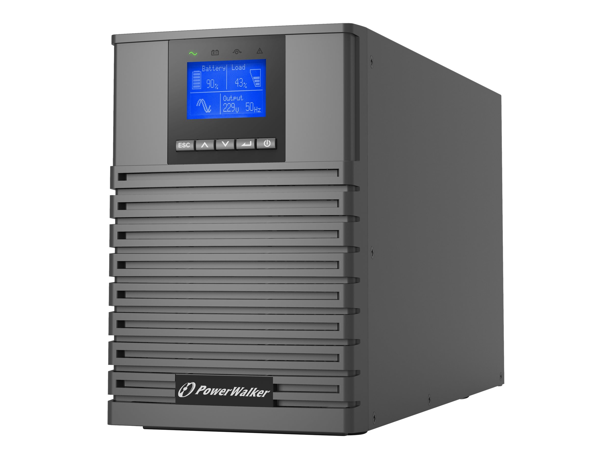 BlueWalker 10122192 - PowerWalker VFI ICR IoT - 1000VA/1000W - On-Line UPS