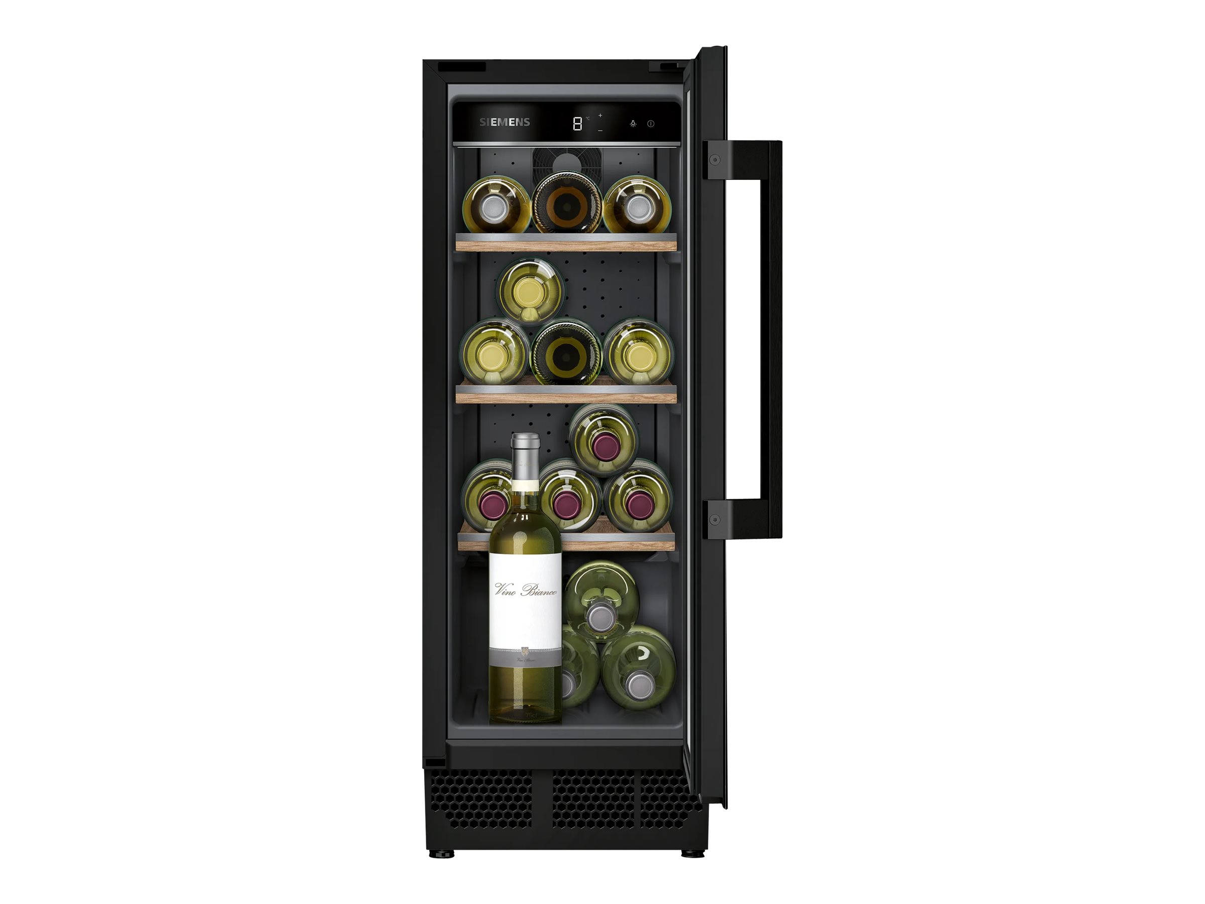 Siemens iQ500 KU20WVHF0 Vinkøleskab med glasdør 82 x 30 cm. - Optil 21 flasker - 38 dB