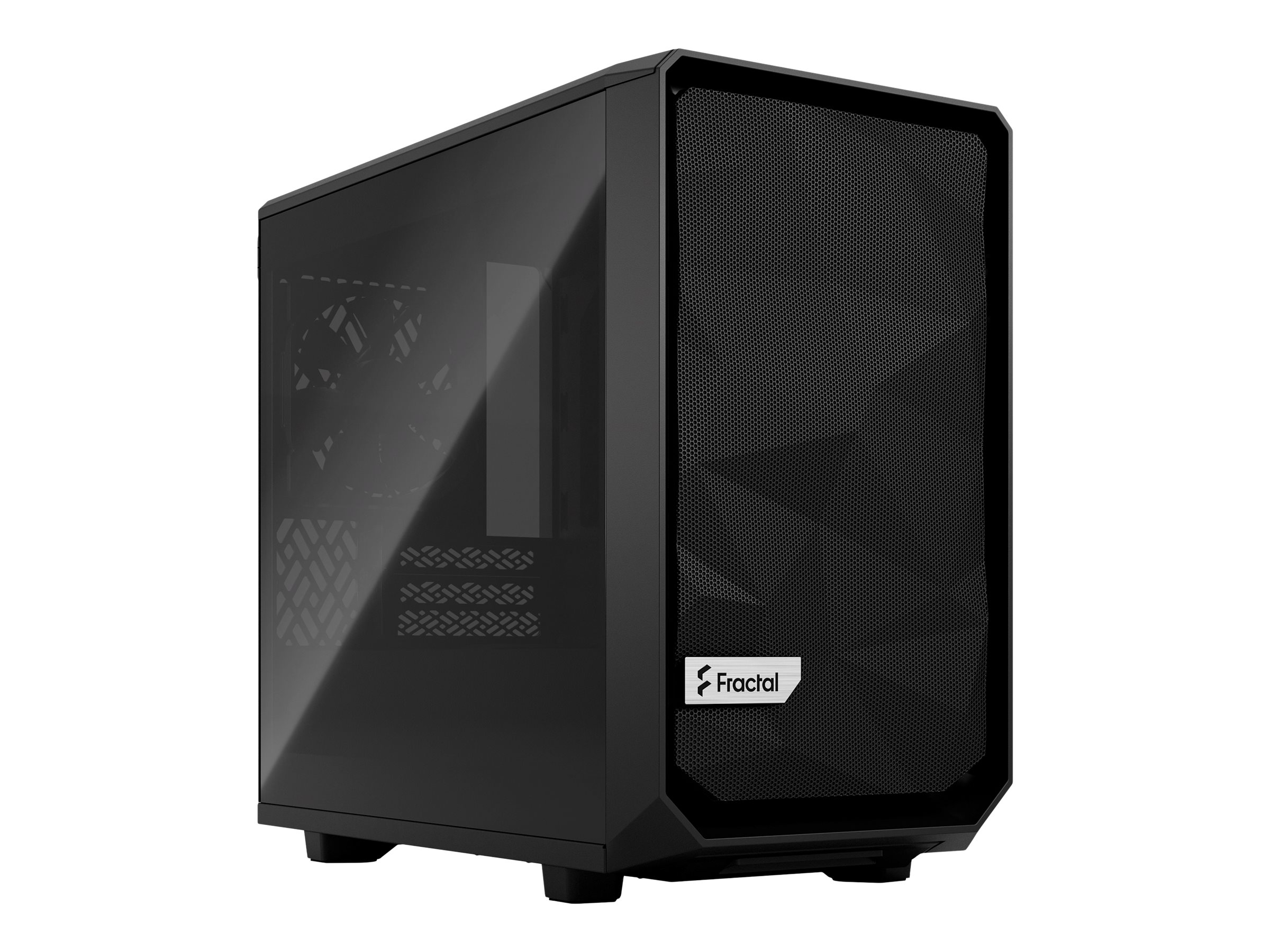 Fractal Design Meshify 2 Nano - Mini-ITX-tårn (hærdet glas) - ingen strømforsyning (ATX) - sort TG mørk tone - USB/Lyd - for Aspect 12 RGB PWM  Ion+ 2 Platinum  Lumen S24 RGB