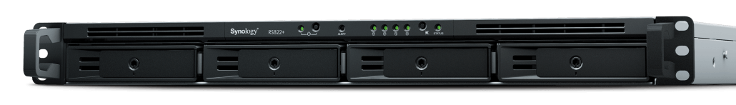 Synology RackStation RS822+ - NAS-server - 4 bays - rackversion - SATA 6Gb/s - RAID 0, 1, 5, 6, 10, JBOD - RAM 2 GB - Gigabit Ethernet - iSCSI support - 1U