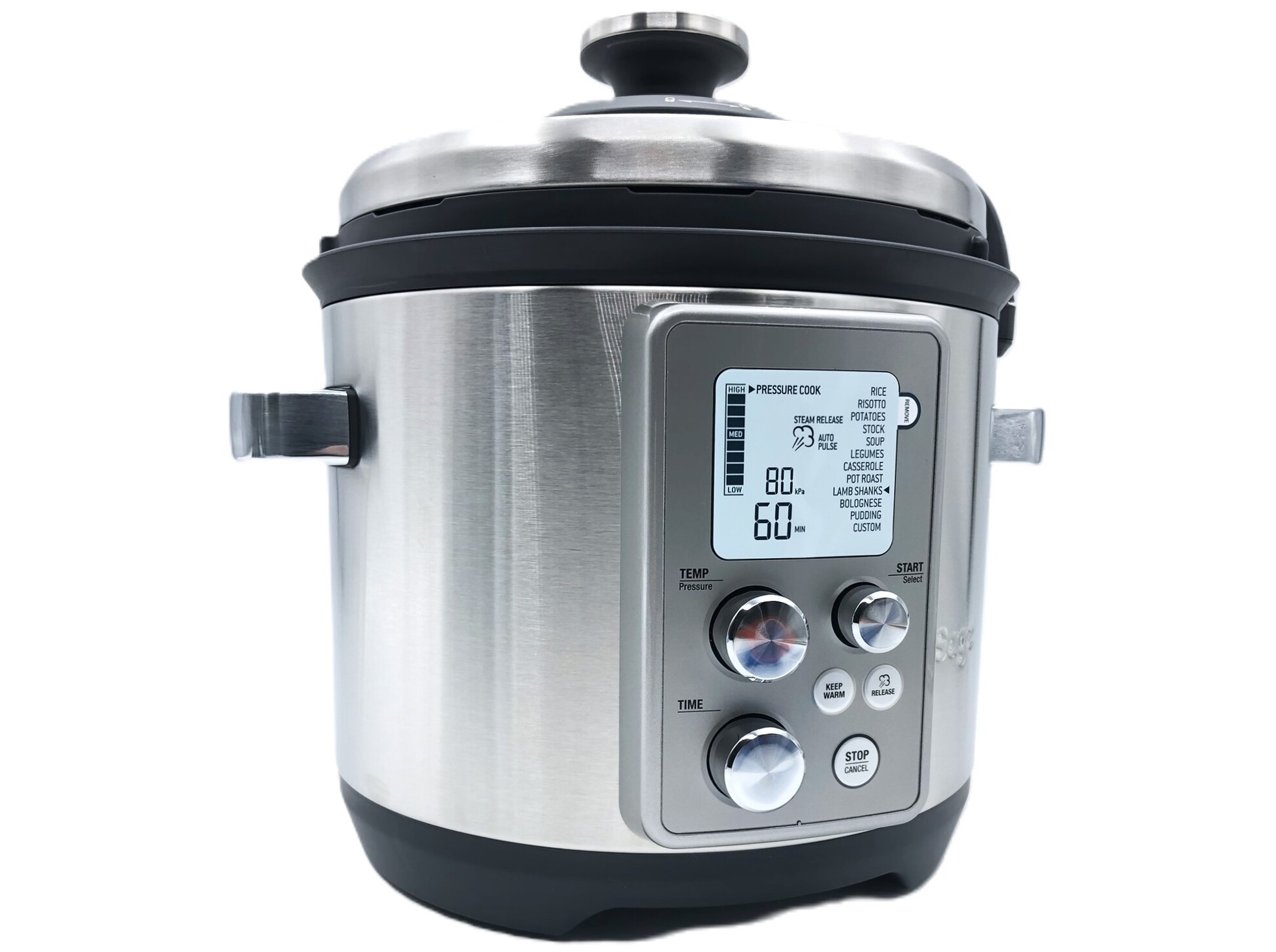 Sage SPR700BSS4EEU1 the Fast Slow Pro - Tryk-multikoger - 6 liter - 1.1 kW - børstet rustfrit stål