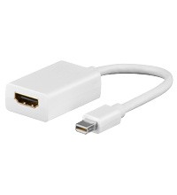 Goobay Mini DisplayPort™/HDMI™-adapterkabel 1.1 Mini DisplayPort plugg > HDMI™-uttag (typ A)