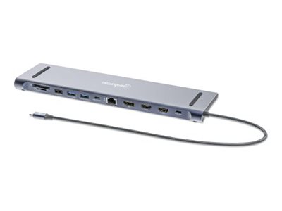 USB-C dockingstation 12‑i‑1 4K HDMI/DP med USB‑A – Manhattan