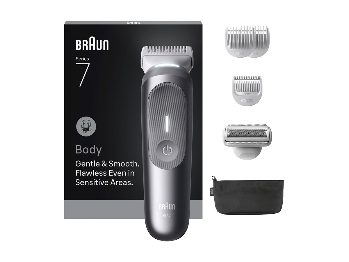Braun Series 7 BG7550, Våd og tør, Batteri, Grå