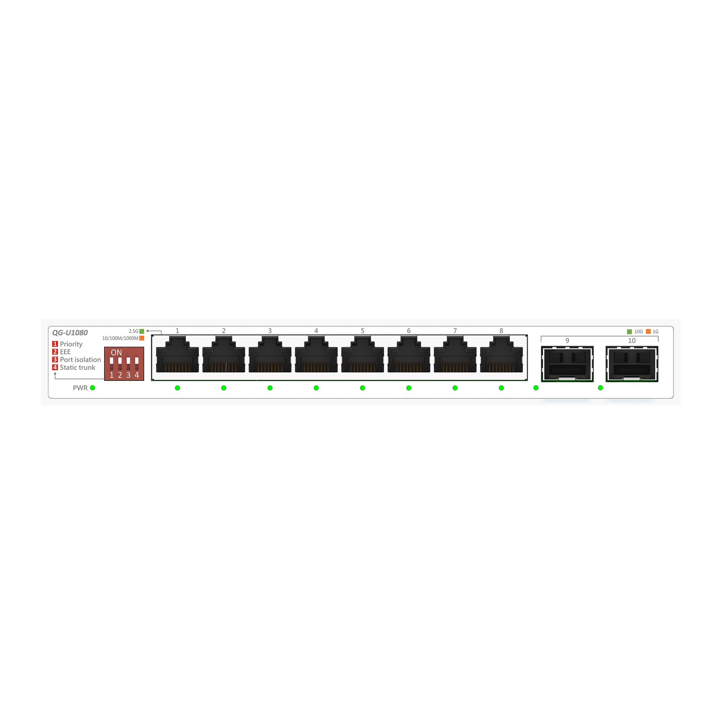Asus Qg-u1080 Ikke Administreret 2.5g Ethernet (100/1000/2500) Hvid