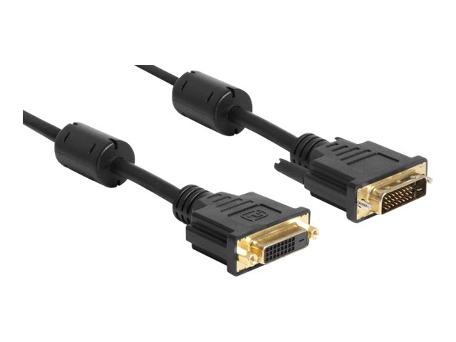 Delock DVI-kabel 2m Sort