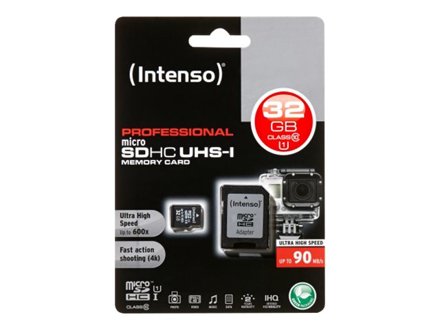 Intenso Intenso Micro SD 32GB UHS-I Professional 4034303022335 Modsvarer: N/A