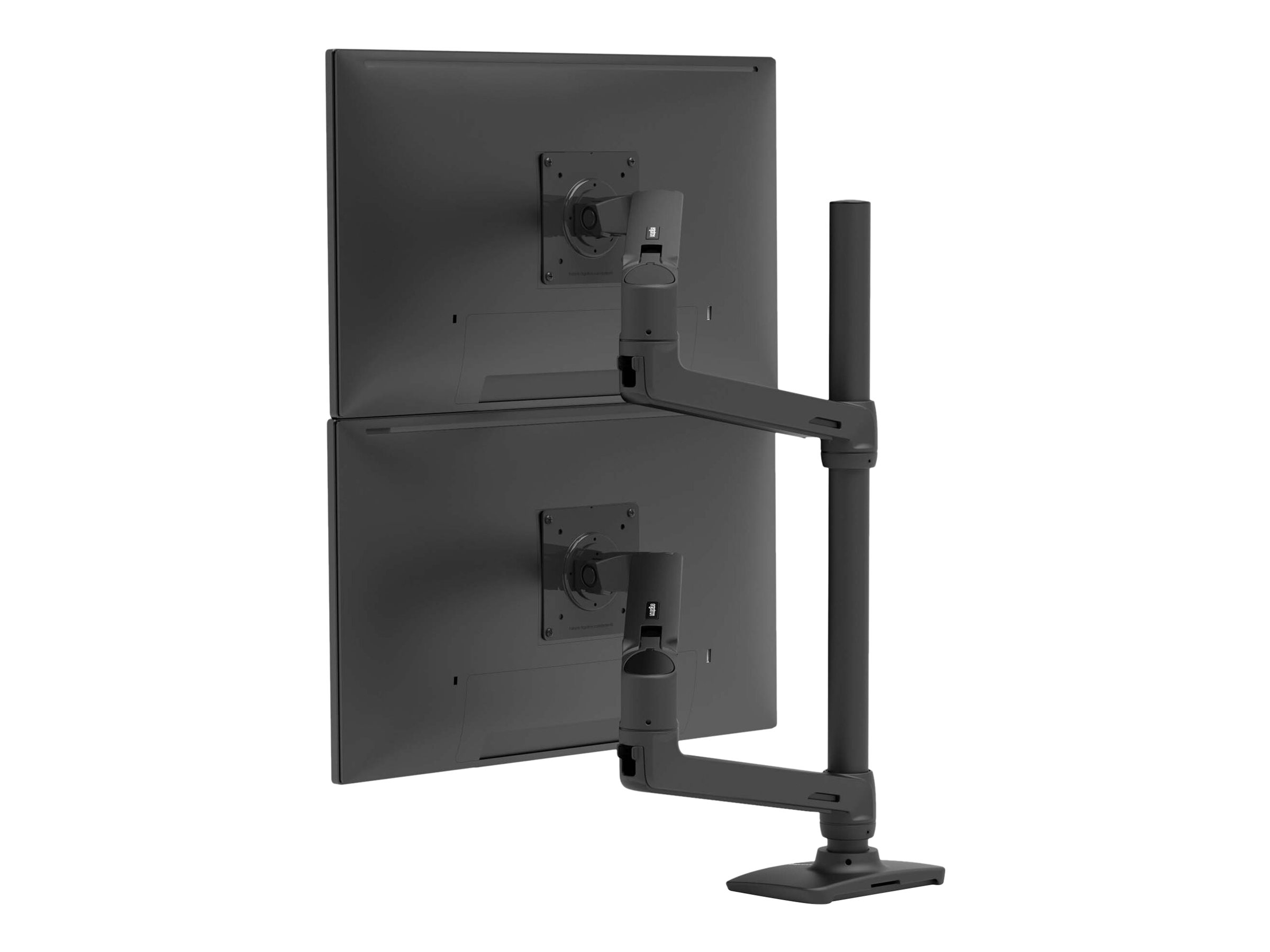 Ergotron Lx Series Lx Dual Stacking Arm, Tall Pole, Matte Black 101,6 Cm (40 tommer) Skrivebord Sort