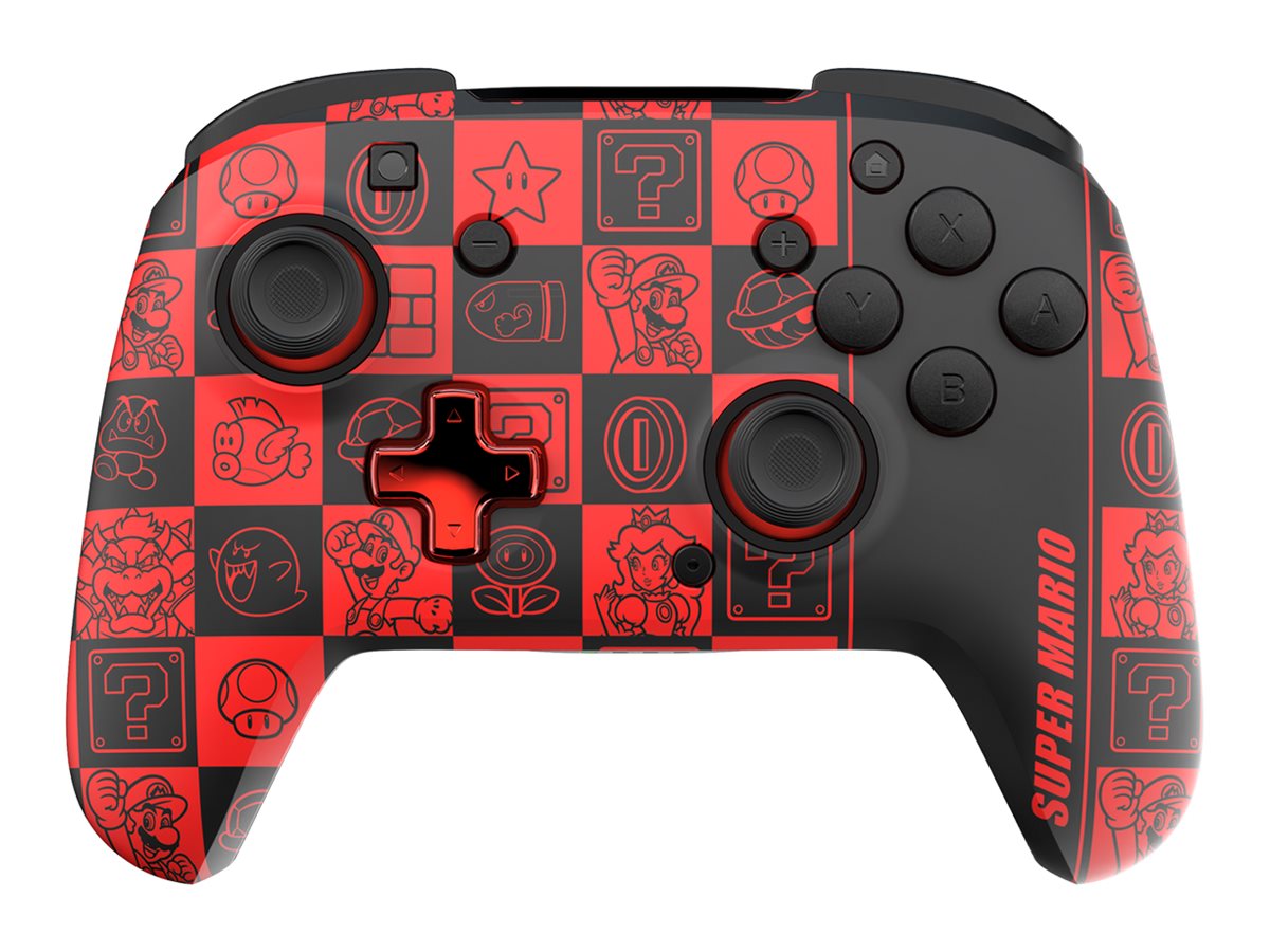 PDP Rematch Glow Controller Nintendo Switch Lite Nintendo Switch OLED Nintendo Switch Sort Rød