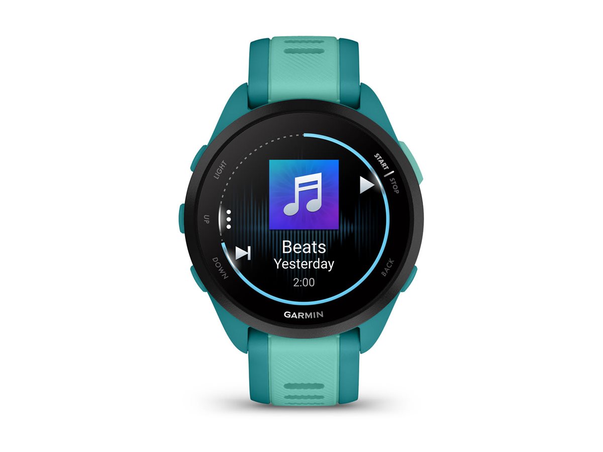 Garmin Forerunner® 165 Music Blå 42 mm – AMOLED, Musik og GPS – Løbeshop