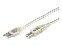 Pro USB-A <-> USB-B 2.0 - 1m - Transparent