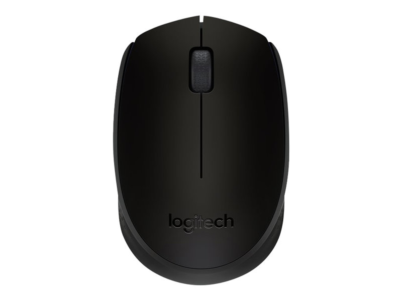 Logitech M171 - Mus - højre- og venstrehåndet - trådløs - 2.4 GHz - trådløs modtager (USB) - sort
