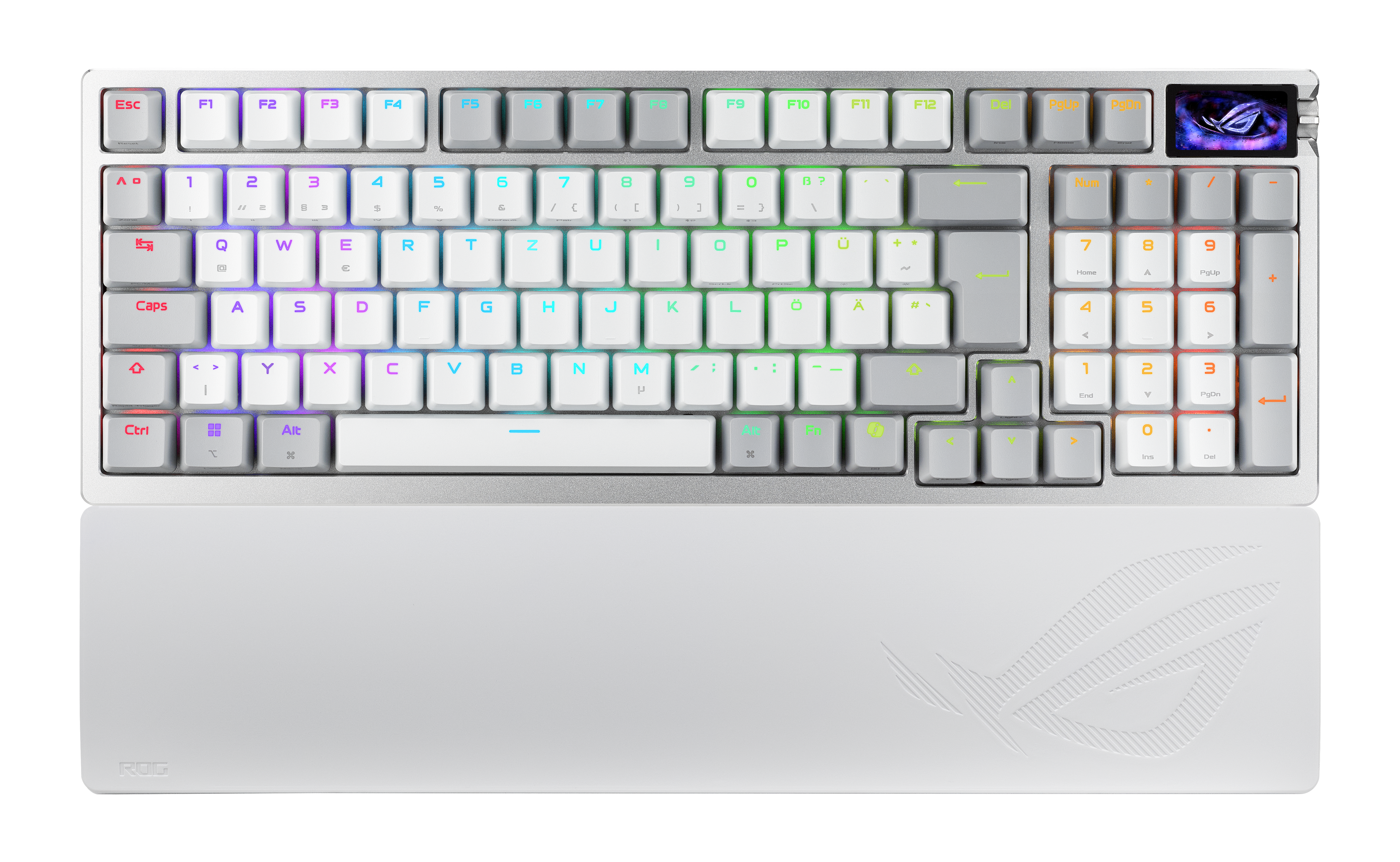 ASUS ROG Azoth 96 HE Tastatur Magnetic-mechanical key switch RGB Kabel & trådløs Tysk