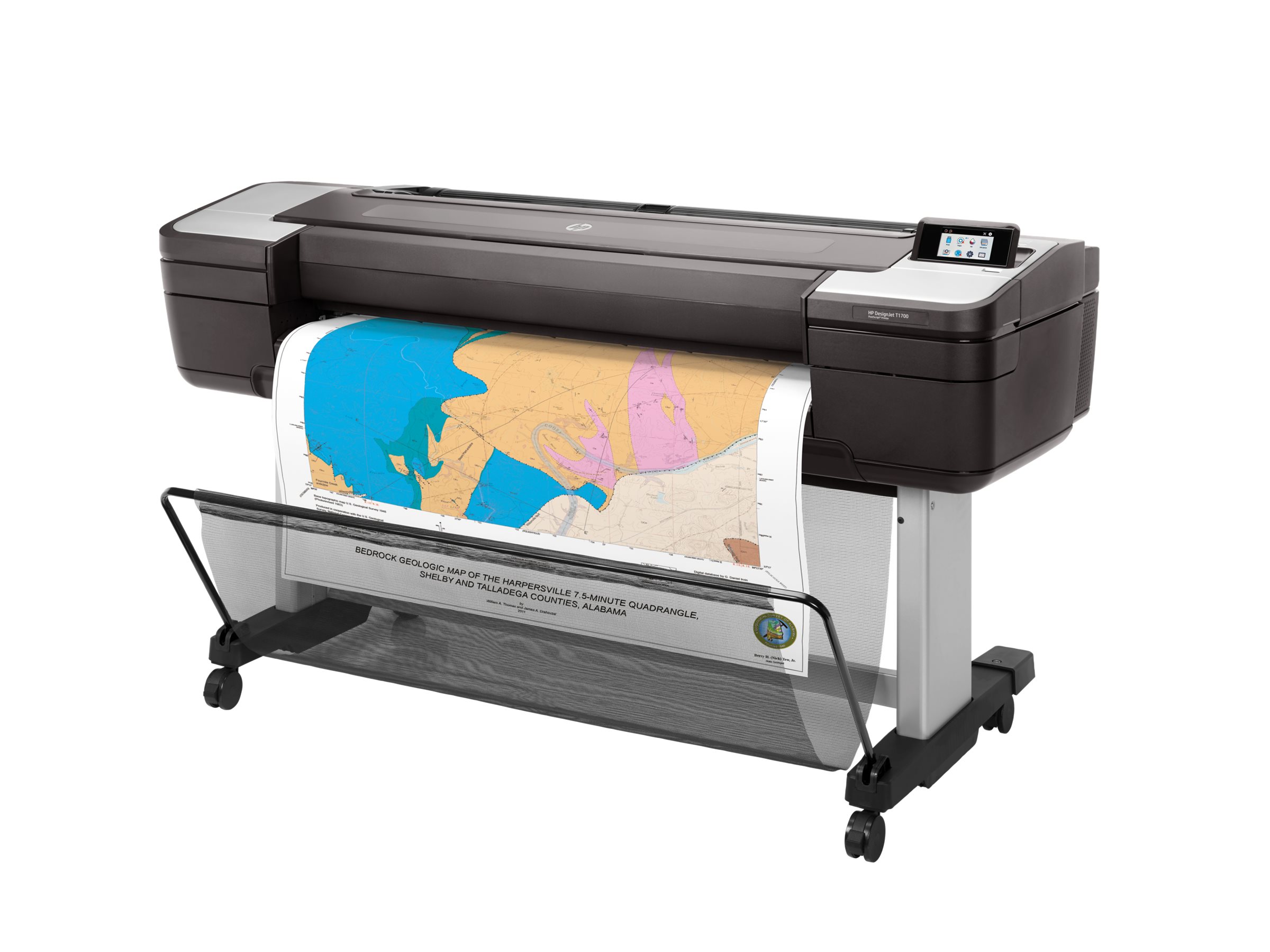 HP DesignJet T1700 PostScript - 44 stor-format printer - farve - blækprinter - 1118 x 1676 mm - 2400 x 1200 dpi - op til 0.55 min./side - Gigabit LA