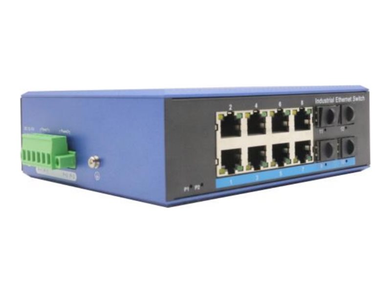DIGITUS - switch - industrial - 12 ports - unmanaged - rack-mountable