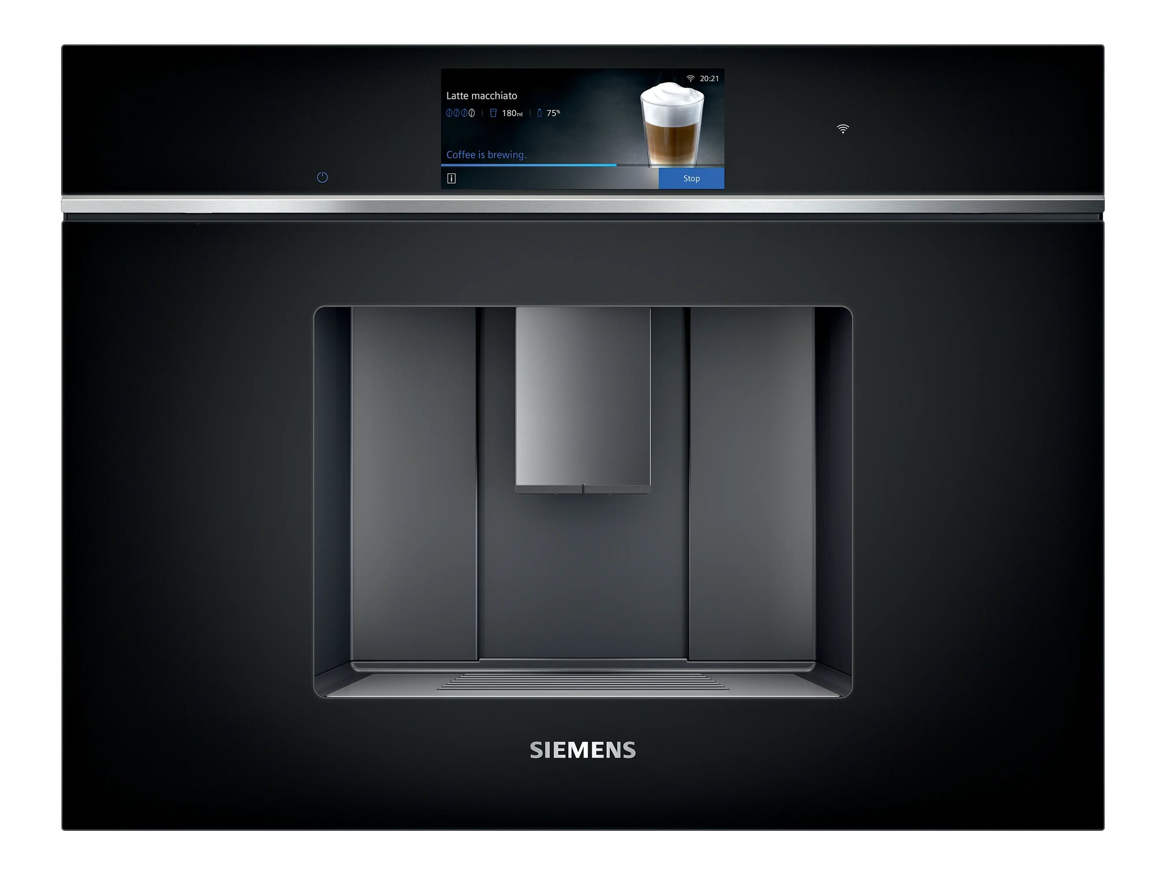 Siemens iQ700 CT718L1B0 - Automatisk kaffemaskine - til indbygning med mælkeskummer - 19 bar - sort