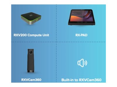 AudioCodes Room Experience (RX) Suite RXV200-B360 Videokonferencepakke 4-mikrofon-array 8"